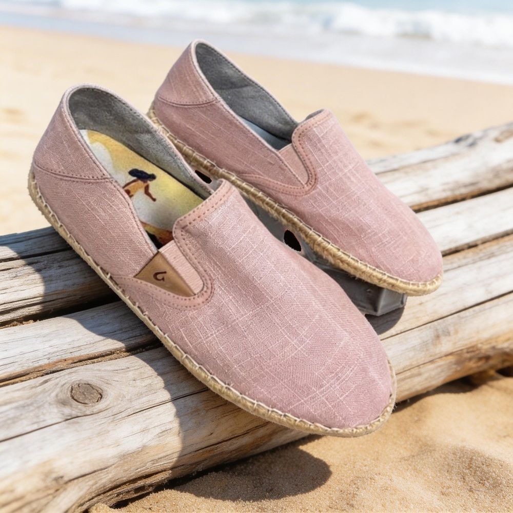 OLU KAI WOMENS PINK ESPADRILLES SIZE 10